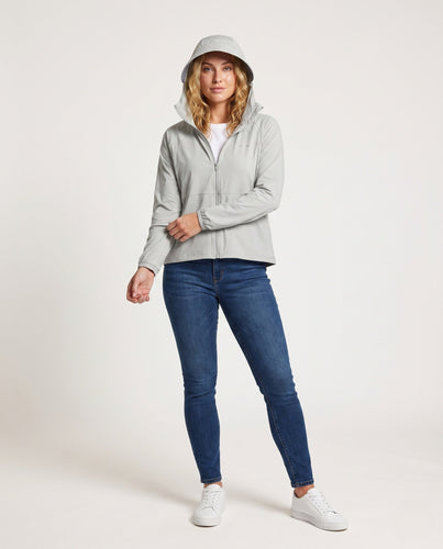 Damen funktionale Sportjacke mit innovativem Kapuzendesign Drune