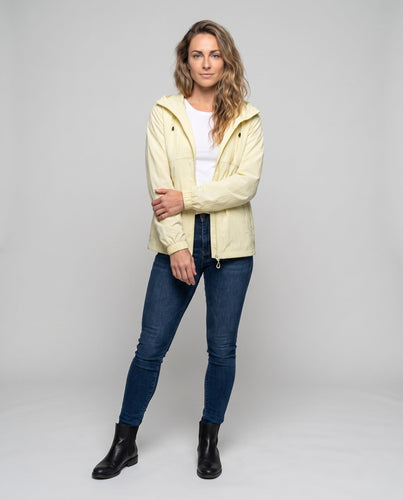 Damen leichte Funktionsjacke mit verstellbarer Kapuze und praktischen Taschen Drune