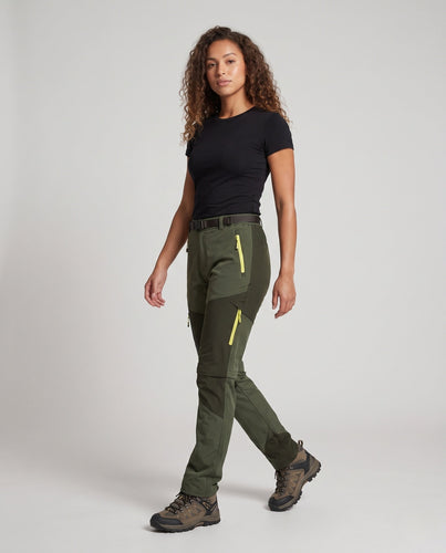 Damen multifunktionale Outdoor-Hose mit elastischem Bund und praktischen Reißverschlusstaschen Drune