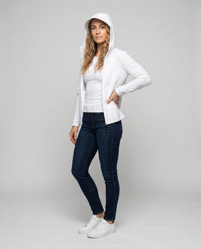 Damen praktische Outdoor-Jacke mit atmungsaktiven Einsätzen und multifunktionalem Kapuzendesign Drune