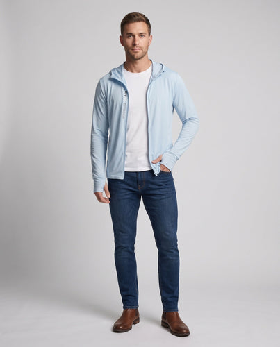 Herren atmungsaktive UV-Schutzjacke mit Kapuze Drune