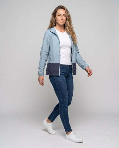 Damen ultraleichte Outdoor-Jacke mit atmungsaktiver Membran Drune