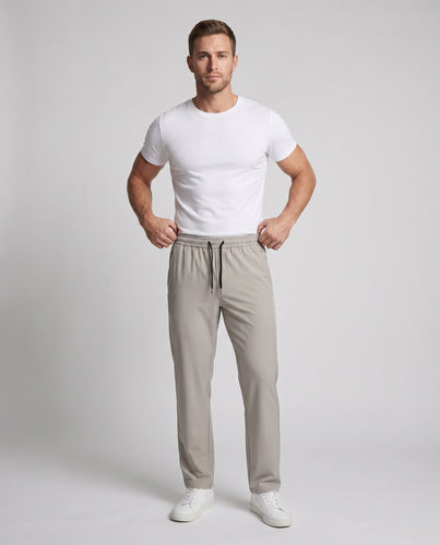 Herren nan leichte kühlende Freizeithose mit elastischem Bund, Tunnelzug und seitlichen Eingrifftaschen Drune