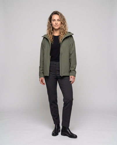 Unisex nan leichte wasserabweisende Kapuzenjacke mit atmungsaktivem Softshell und verdecktem Reißverschluss Drune