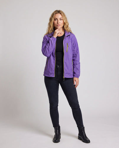 Unisex nan ultraleichte Kapuzenjacke mit Packfunktion, wind- und wasserabweisender DWR-Beschichtung und Reißverschlusstaschen Drune