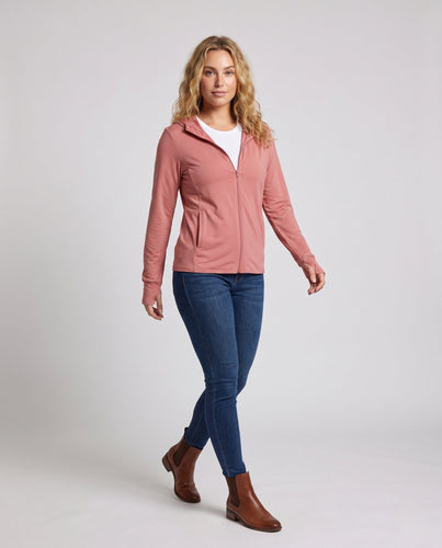 Damen nan ultraleichte Lauf-Kapuzenjacke mit Mikroloch-GewDrunee, elastischem Saum und schlanker Passform Drune