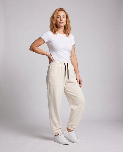 Damen bequeme Freizeithose mit elastischem Bund und seitlichen Taschen Drune