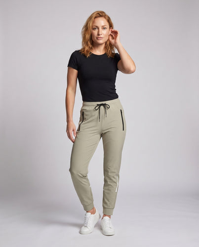 Damen bequeme Performance-Hose mit Stretch und Reißverschlusstaschen Drune