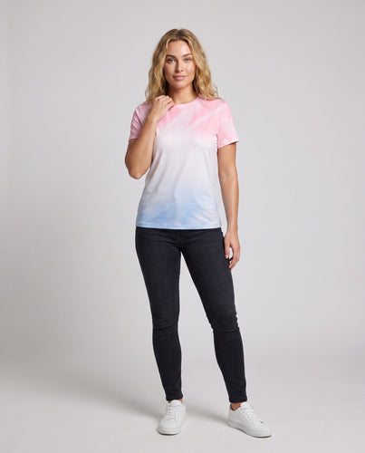 Damen Sportliches Kurzarmshirt mit atmungsaktiver Technologie Drune