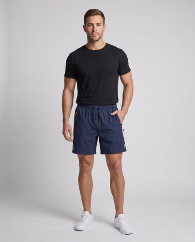 Herren Sportliche Funktionsshorts mit elastischem Bund und praktischen Reißverschlusstaschen Drune