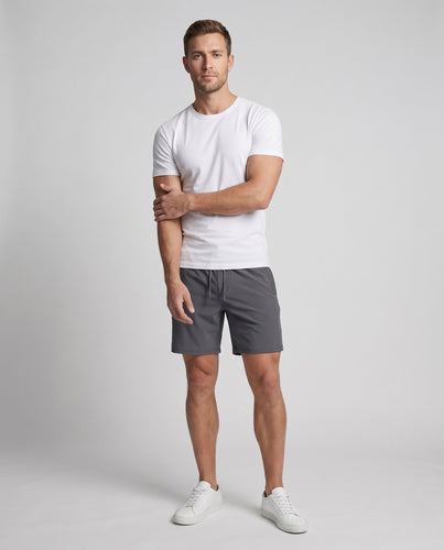 Herren sportliche Trainingsshorts mit elastischem Bund und praktischen Reißverschlusstaschen Drune