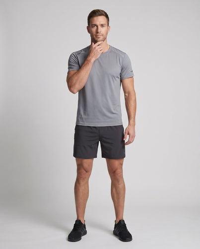 Herren sportliches Lauf-T-Shirt mit atmungsaktiven Mesh-Einsätzen Drune