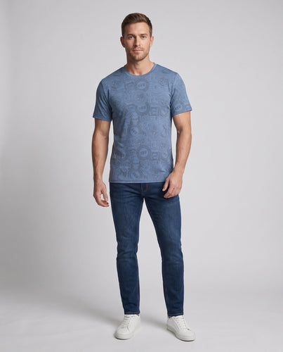 Unisex bedrucktes T-Shirt mit atmungsaktiver Struktur Drune