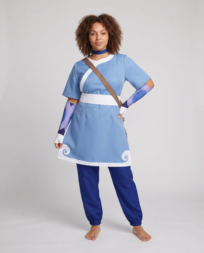 Damen asymmetrisches Crop-Top mit Bindegürtel und kontrastierenden Details Drune