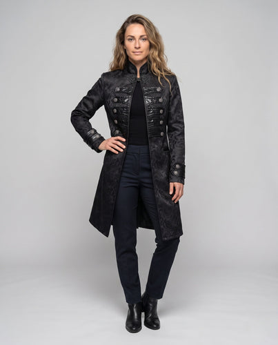 Damen Eleganter Dekorativer Frack mit Aufwendigen Applikationen Drune