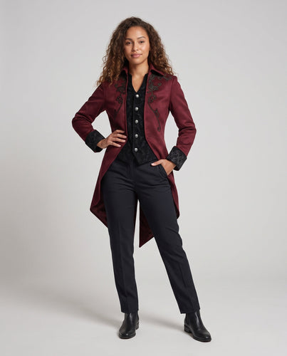 Damen Elegante und kunstvoll verzierte Steppjacke Drune