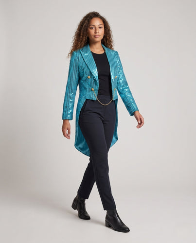 Damen festlicher Glitzer Blazer Drune