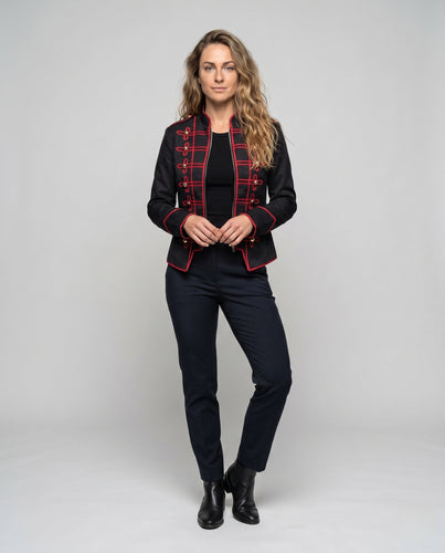 Damen historische Militärjacke mit goldenen Verzierungen Drune