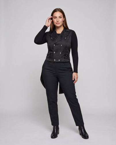 Damen Hochwertiger Frack mit floralen Mustern und eleganten Details Drune