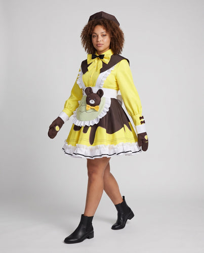 Damen Kostümkleid mit tierischen Motiven und vielfältigen Accessoires Drune