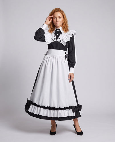Damen viktorianisches Kostüm mit Rüschendetails und elegantem Schnürdesign Drune