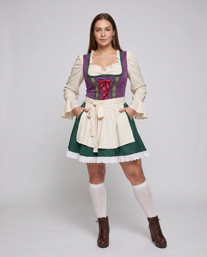 Damen festliches Trachtenkleid mit weitem Rock und detailverliebtem Mieder Drune