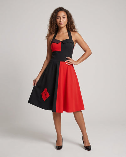 Damen Kostümkleid im Harley Quinn-Stil Drune