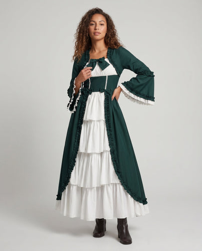 Damenkleid mit voluminösem Rock und eleganten Rüschendetails Drune