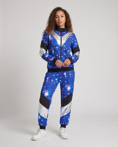 Damen Sportliches Glitzer Trainingsanzug Drune