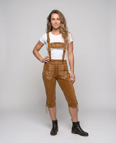 Damen Trachten-Latzhose mit kunstvoller Stickerei Drune