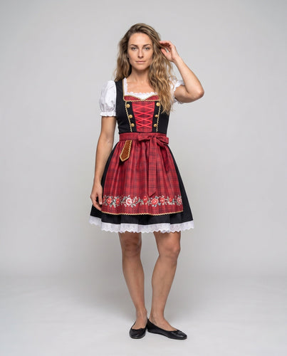 Damen Trachtenkleid mit romantischen Blumenstickereien Drune