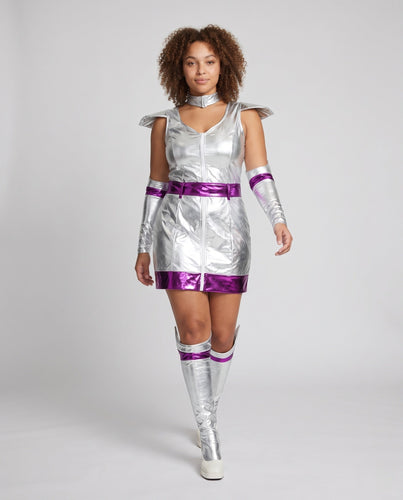 Damen Futuristisches Raumanzug-Kleid Drune