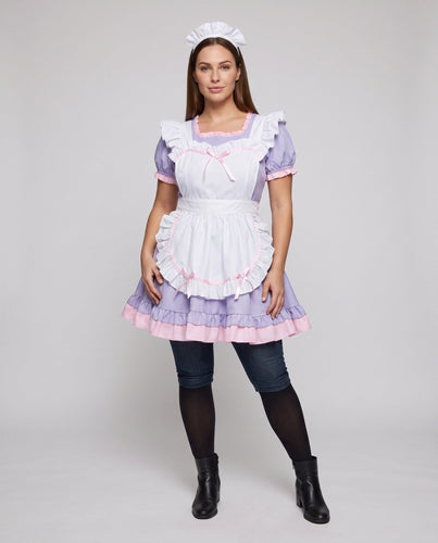 Damen Kostüm mit Rüschendetails und Schürze Drune