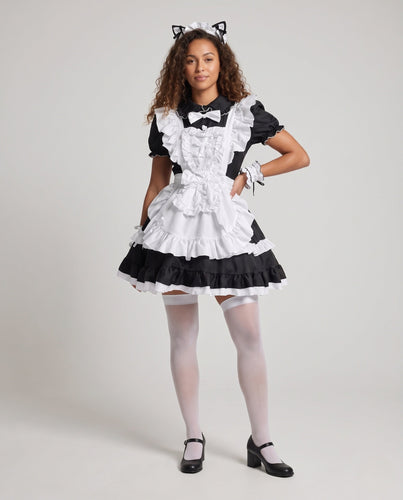 Damen Kostümkleid mit Rüschen Drune