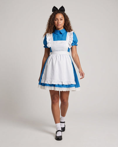 Damen Retro-Kostümkleid mit Rüschendetails Drune