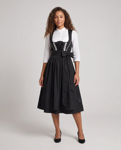 Damen Trachtenkleid mit eleganter Schnürung und voluminösem Rock Drune