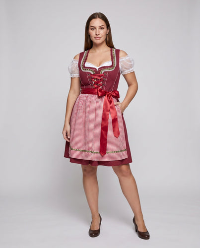 Damen Dirndl mit raffinierten Details und romantischem Spitzenbesatz Drune