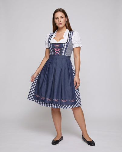 Damen Dirndlkleid mit detaillierter Applikation und modernem Schnitt Drune