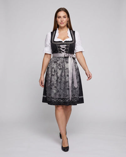 Damen Elegantes Trachtenkleid mit filigraner Spitzenverzierung Drune