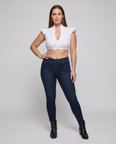 Damen Kurzarm Bluse mit Rüschen Drune
