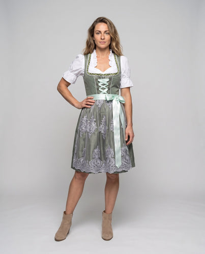 Damen Trachtenkleid mit feiner Spitzenstickerei Drune