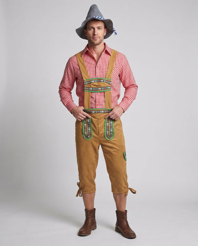 Herren Trachtenhose mit bunten Stickereien Drune
