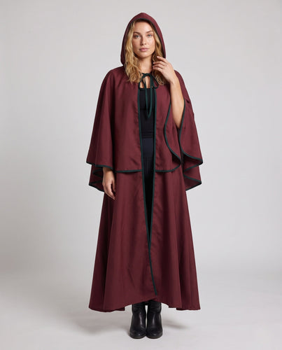 Damen Festliche Kapuzenrobe mit elegantem Design und schwingendem Schnitt Drune