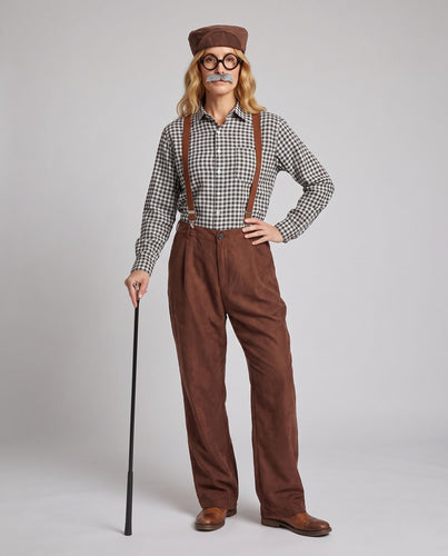 Damen Lässige Hose mit verstellbaren Trägern und eleganten Details Drune