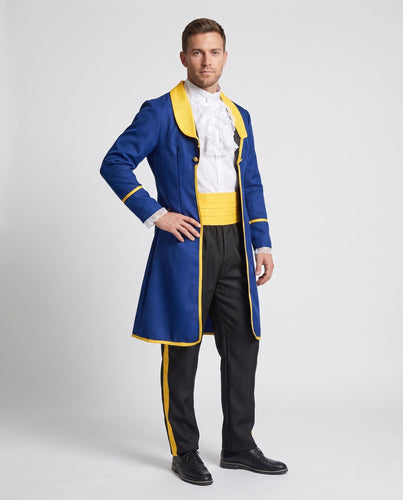 Herrenanzug als eleganter Adliger mit Frack und ausgefallener Rüschenshirt Drune