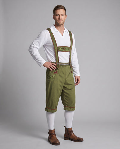 Herren Trachten-Lederhose mit aufwendigen Stickereien und Tragekomfort Drune