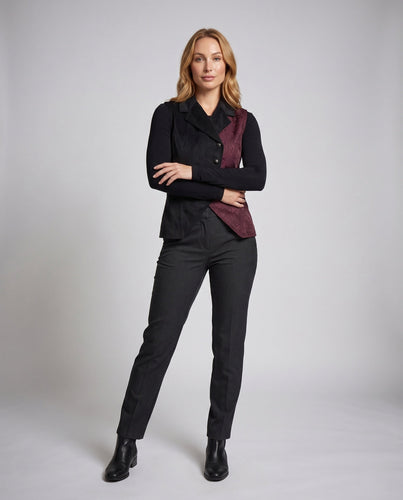 Damen Elegantes West mit Aufwendiger Stickerei Drune