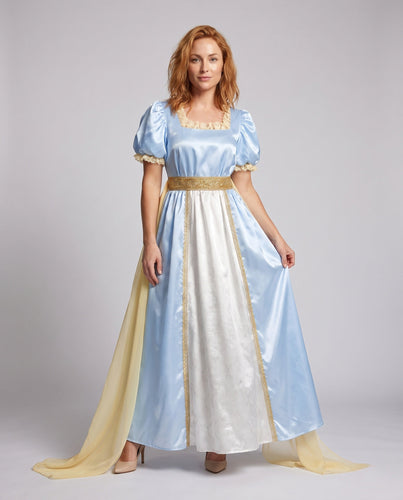 Damen Festliches Dirndlkleid mit großzügigen Puffärmeln und edler Satinverzierung Drune