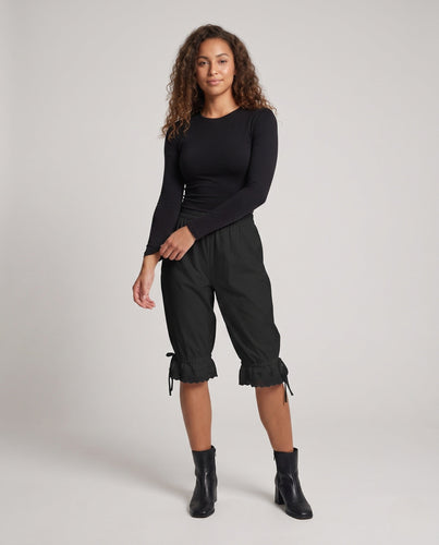 Damen Loose-Fit Haremshose mit Spitzendetails Drune