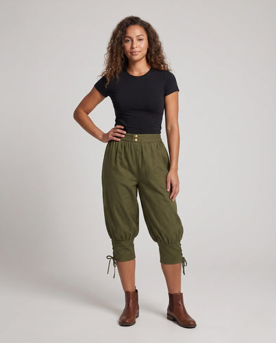 Damen Sommertarnhose mit elastischem Bund und regulierbarem Knöchel Drune